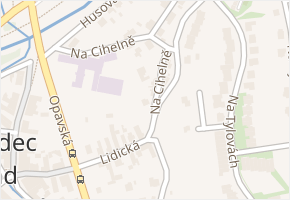 Lidická v obci Hradec nad Moravicí - mapa ulice