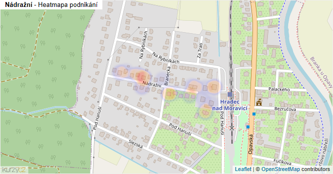 Nádražní - mapa podnikání
