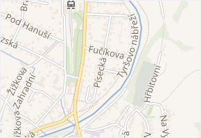 Písecká v obci Hradec nad Moravicí - mapa ulice