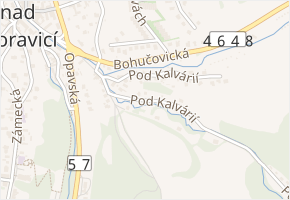 Pod Kalvárií v obci Hradec nad Moravicí - mapa ulice