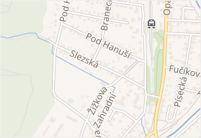 Slezská v obci Hradec nad Moravicí - mapa ulice
