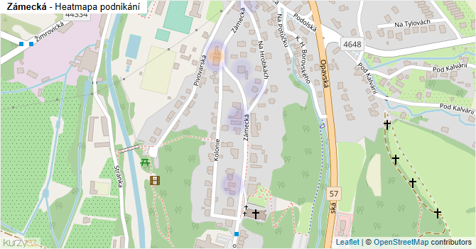Zámecká - mapa podnikání
