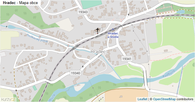 Hradec - mapa obce