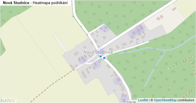 Nová Studnice - mapa podnikání