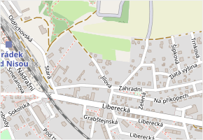 Jílová v obci Hrádek nad Nisou - mapa ulice
