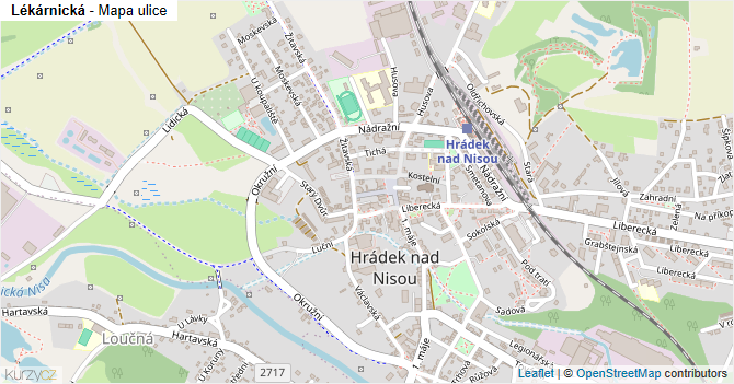 Lékárnická - mapa ulice