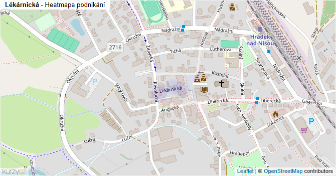 Lékárnická - mapa podnikání