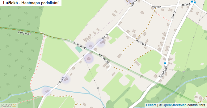 Lužická - mapa podnikání