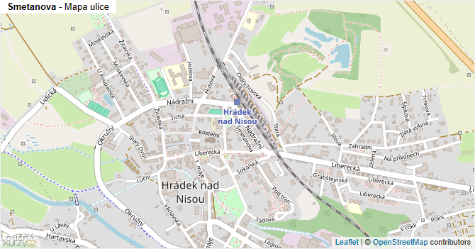 Smetanova - mapa ulice