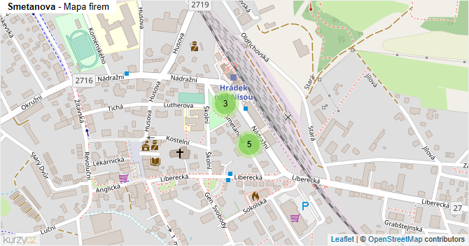 Smetanova - mapa firem