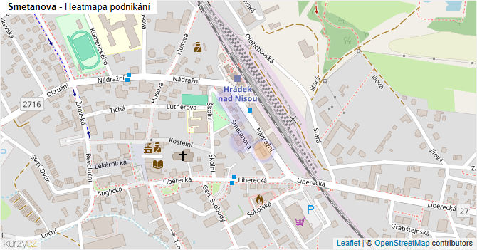 Smetanova - mapa podnikání