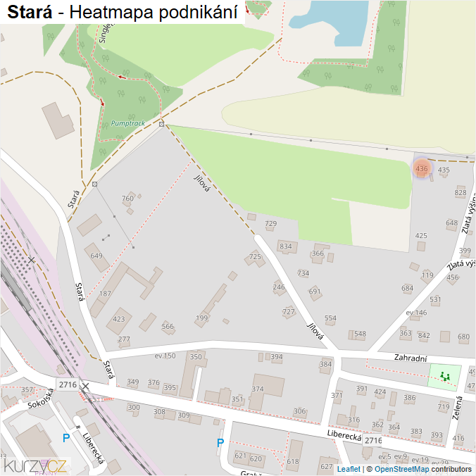 Mapa Stará - Firmy v ulici.