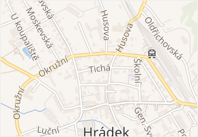 Tichá v obci Hrádek nad Nisou - mapa ulice