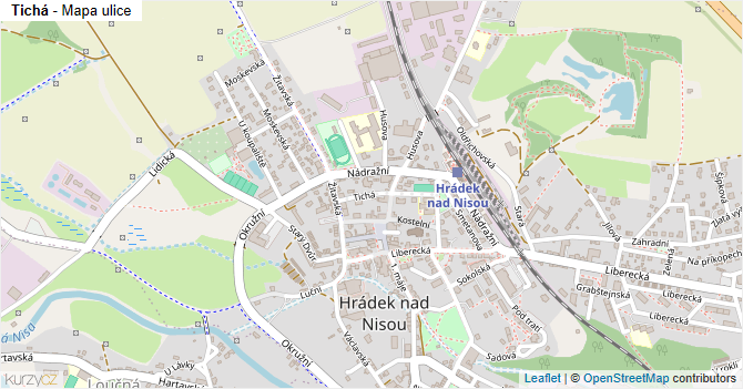 Tichá - mapa ulice