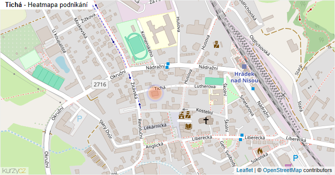 Tichá - mapa podnikání