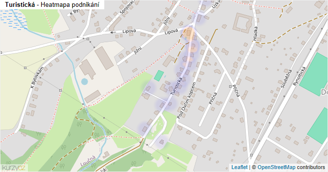 Turistická - mapa podnikání