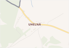 Uhelná v obci Hrádek nad Nisou - mapa části obce