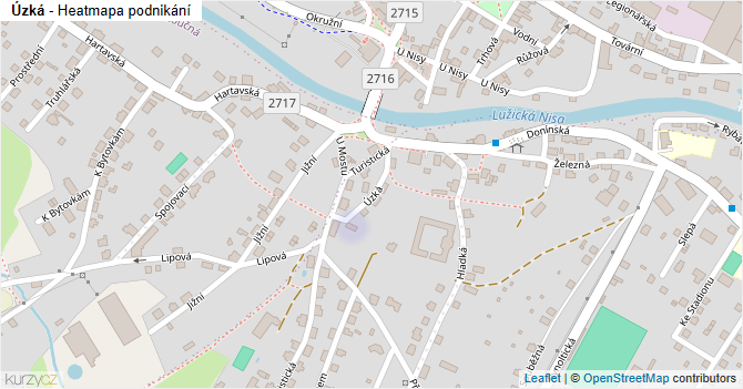 Úzká - mapa podnikání