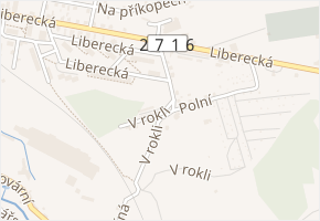 V rokli v obci Hrádek nad Nisou - mapa ulice
