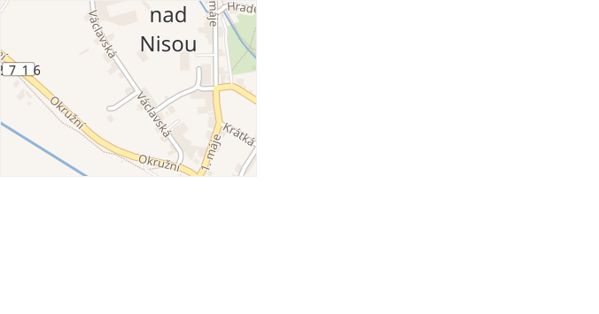 Václavská v obci Hrádek nad Nisou - mapa ulice