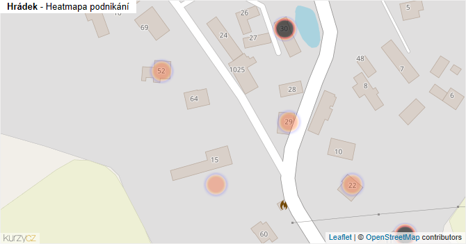 Hrádek - mapa podnikání