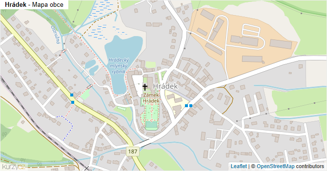 Hrádek - mapa obce