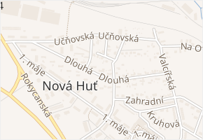 Dlouhá v obci Hrádek - mapa ulice