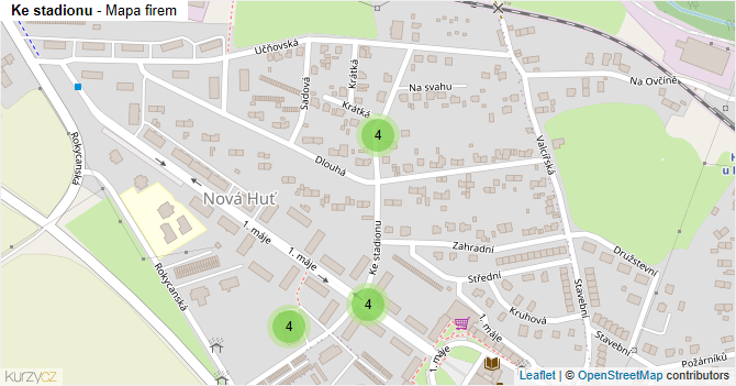 Ke stadionu - mapa firem