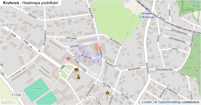 Kruhová - mapa podnikání