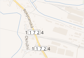 Rokycanská v obci Hrádek - mapa ulice