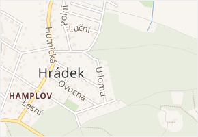 U lomu v obci Hrádek - mapa ulice