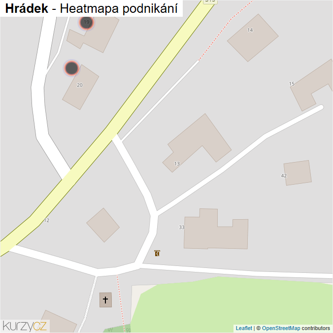 Mapa Hrádek - Firmy v obci.