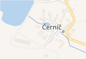Černíč v obci Hradešice - mapa části obce