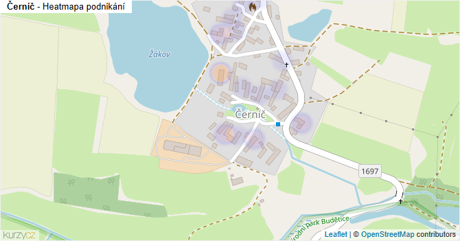 Černíč - mapa podnikání