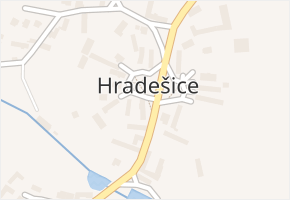 Hradešice v obci Hradešice - mapa části obce