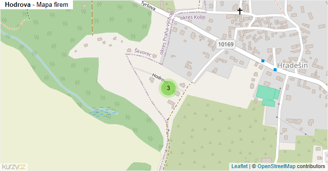 Hodrova - mapa firem