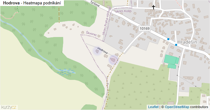 Hodrova - mapa podnikání