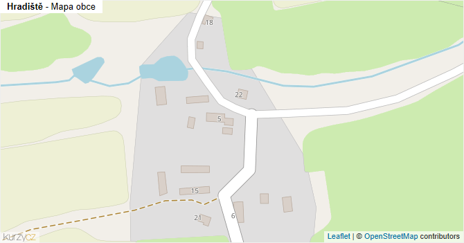 Hradiště - mapa obce