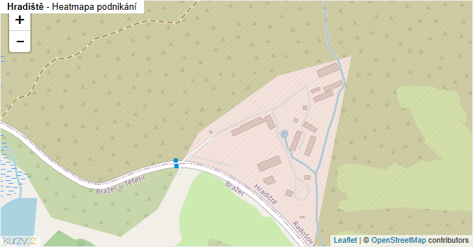 Hradiště - mapa podnikání