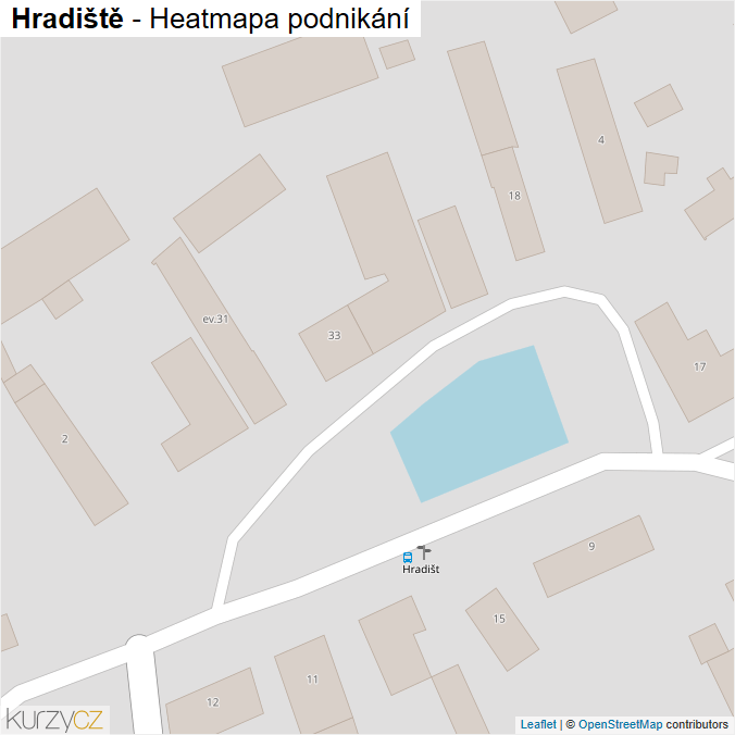 Mapa Hradiště - Firmy v obci.