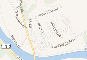 Brunšov v obci Hradištko - mapa části obce