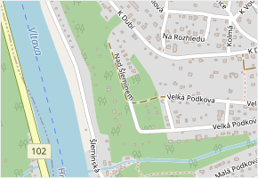 Nad Šlemínem v obci Hradištko - mapa ulice