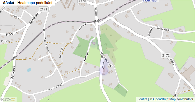 Ašská - mapa podnikání