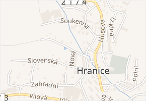 Česká v obci Hranice - mapa ulice
