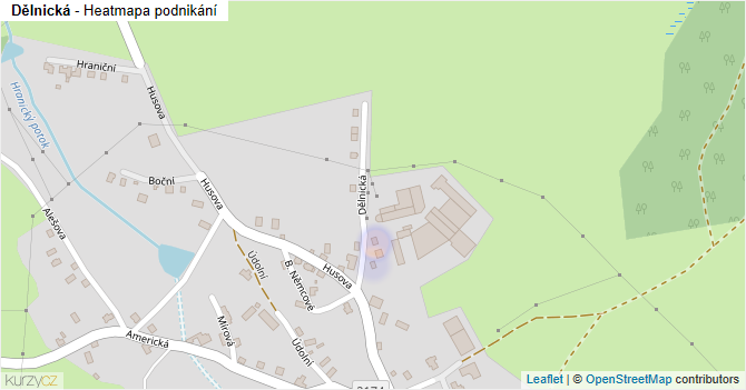 Dělnická - mapa podnikání