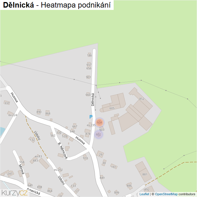 Mapa Dělnická - Firmy v ulici.
