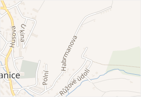Habrmanova v obci Hranice - mapa ulice