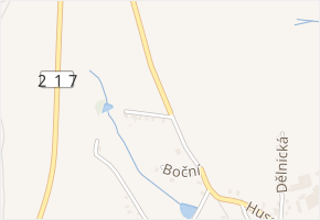 Hraniční v obci Hranice - mapa ulice