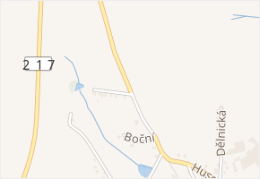 Husova v obci Hranice - mapa ulice