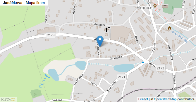 Janáčkova - mapa firem